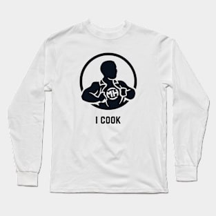 Front: I Cook Back: Husband of the Year Long Sleeve T-Shirt